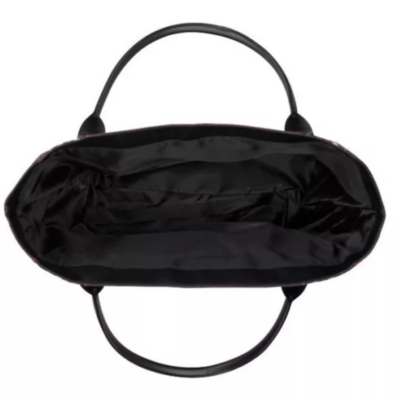 VICTORIA’S SECRET • Festive Plaid Floral Tote Overnight Gym Travel Bag - Picture 4 of 5